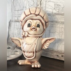 Vintage Kitschy Ceramic Bird | Chick. Neutral | 1070’s  **Repaired**  8.5”T